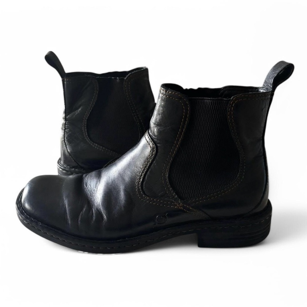Men’s Børn Black Leather Boots
